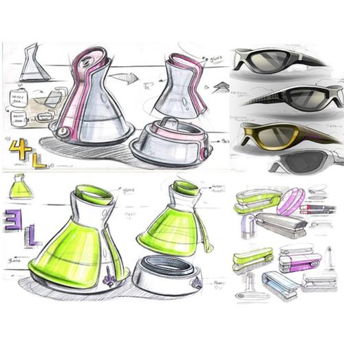 3d效果图制作犀牛工业产品外观结构设计家具建模马克笔手绘代画做